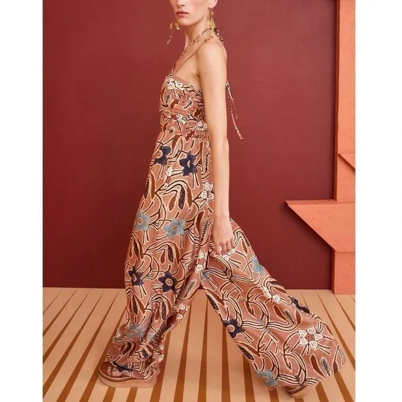 Ulla Johnson Floral Silk Wide-Leg Khalida Jumpsuit